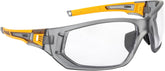 DEWALT DPG112-1D Miter™ Premium Vented No-Slip Safety Glasses – Clear Lens – Vented Frame & Lenses – Rubber Temples & Nosepiece – 1 Pair