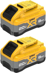 DEWALT 20V MAX XR 8Ah POWERPACK Lithium Ion Battery, 2-Pack (DCB2108-2)