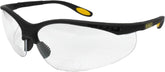 DEWALT DPG59 Reinforcer Rx-Bifocal High Performance Protective Eyeware with Rubber Temples and Protective Eyeglass Sleeve - Clear Lens, 1.0 Diopter