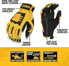DEWALT DPG781 Performance Mechanic Work Glove with TPR Impact Protection and Anti-Slip Grip - Medium (1 Pair)