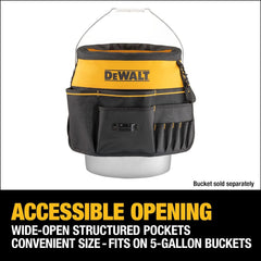 DEWALT Tool Organizer, 37 Pockets and Loops for Tool Storage Including a TOUGHCASE Pocket (DWST560109)