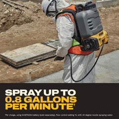 DEWALT 20V MAX XR High Capacity Concrete Chemical Sprayer, 4-Gallon Tank, 150 PSI, 6 Nozzles, 10-Speed Flow Control, Tool Connect Ready, Backpack Straps, Battery & Charger Not Included (DCCS1100GH1)
